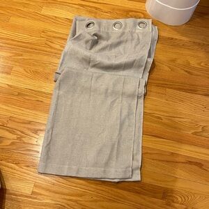 Beige Grommet-Top Curtains